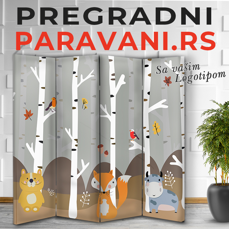 Nežni pregradni paravan za bebi sobu