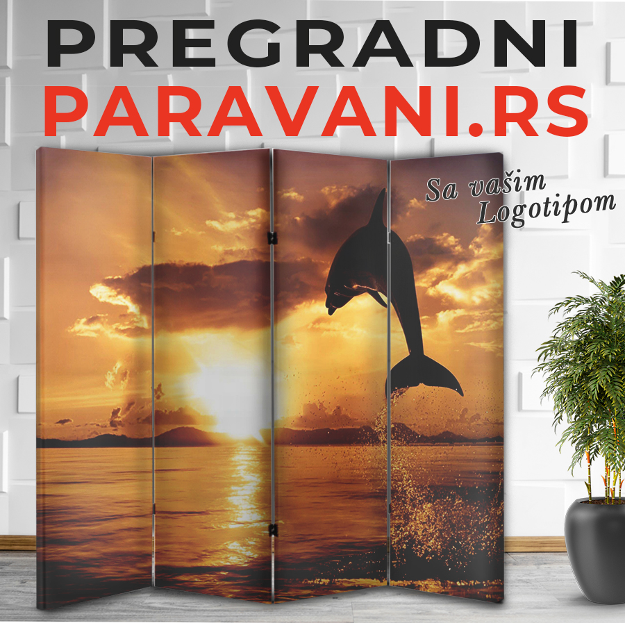 Pregradni paravan sa motivom zalaska sunca
