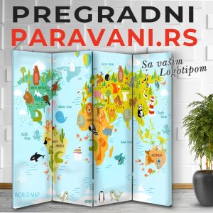 Pravan za decije sobe - Mapa sveta 002